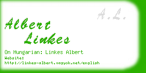 albert linkes business card